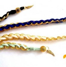 皮绳与金属链合编漂亮的手链手工制作diy教程