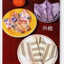 各种花式餐巾的手工折法  唯美好看的外袍造型的餐巾手工折法图解教程