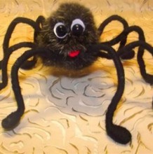 恶搞逼真的毛茸茸蜘蛛玩具手工制作教程图解 既吓人又趣味 可以进一步靠近它