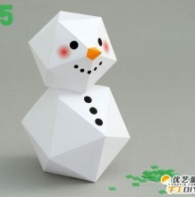 可爱小雪人折纸手工纸艺 超逼真可爱的冬季饰品小雪人 洁白小雪人手工折纸教