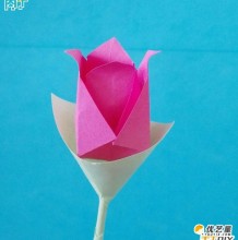 精美好看的纸玫瑰花的手工制作教程 纸玫瑰花怎么折 手工折纸制作教程