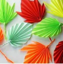 手工DIY树叶的折纸方法 精美新颖又独特简约的纸叶子 简单地折纸制作步骤过程