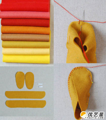 不织布婴儿鞋做法 简单实用布艺宝宝鞋子制作方法 宝宝鞋制作教程_www.youyix.com