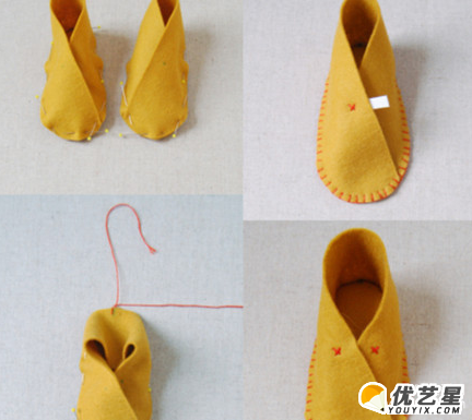 不织布婴儿鞋做法 简单实用布艺宝宝鞋子制作方法 宝宝鞋制作教程_www.youyix.com