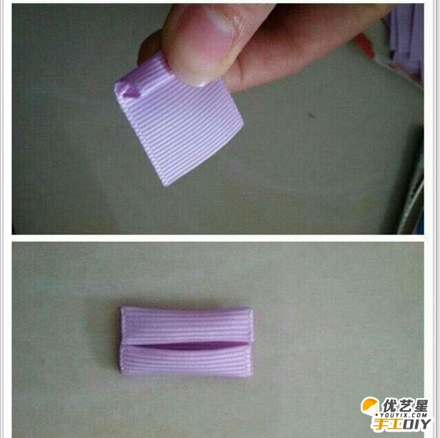 漂亮紫色小花发卡的手工制作步骤教程  精致漂亮的花朵形状的发卡的手工制作_www.youyix.com
