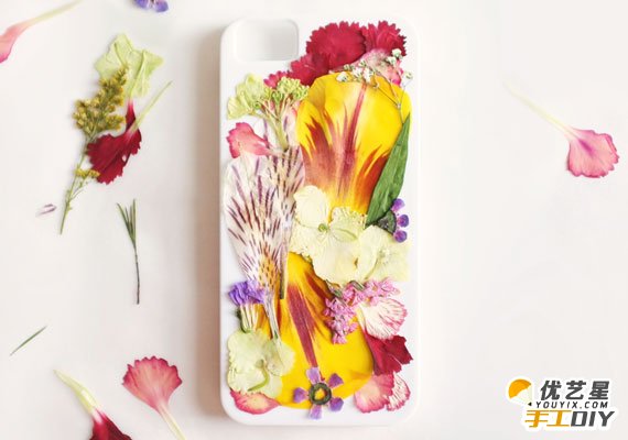 创意唯美手机壳手工 如何用压平的鲜花制作漂亮的iphone手机壳_www.youyix.com