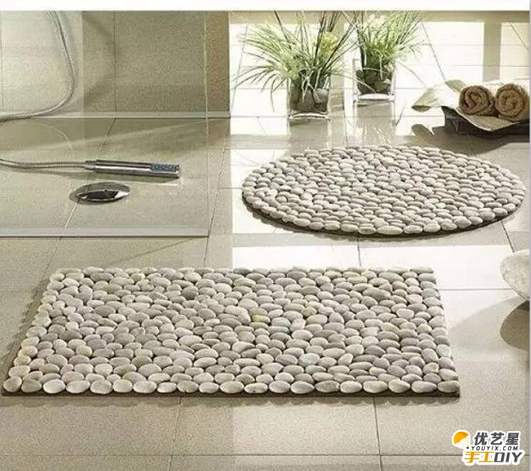 利用石头创意手工制作的石头地毯 唯美实用好看的石头地毯手工制作教程_www.youyix.com
