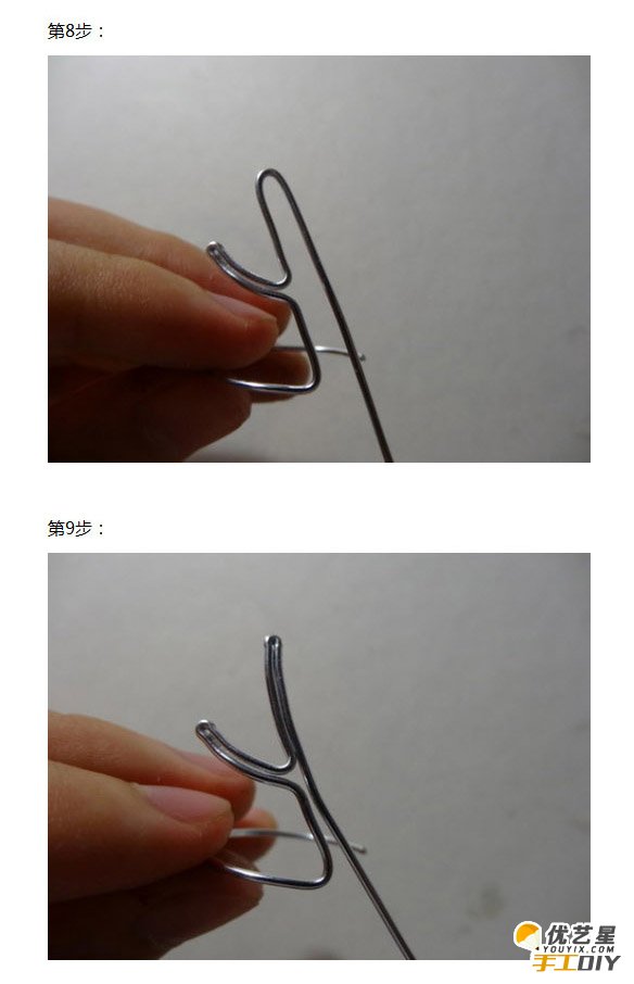 唯美精致的麋鹿角戒指手工制作过程图解 用铝丝绕线改造成的清新的麋鹿角戒指_www.youyix.com