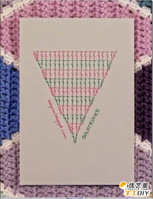 可爱实用的花纹毯子钩针手工编织教程 好看漂亮又五颜六色 质感倍佳_www.youyix.com