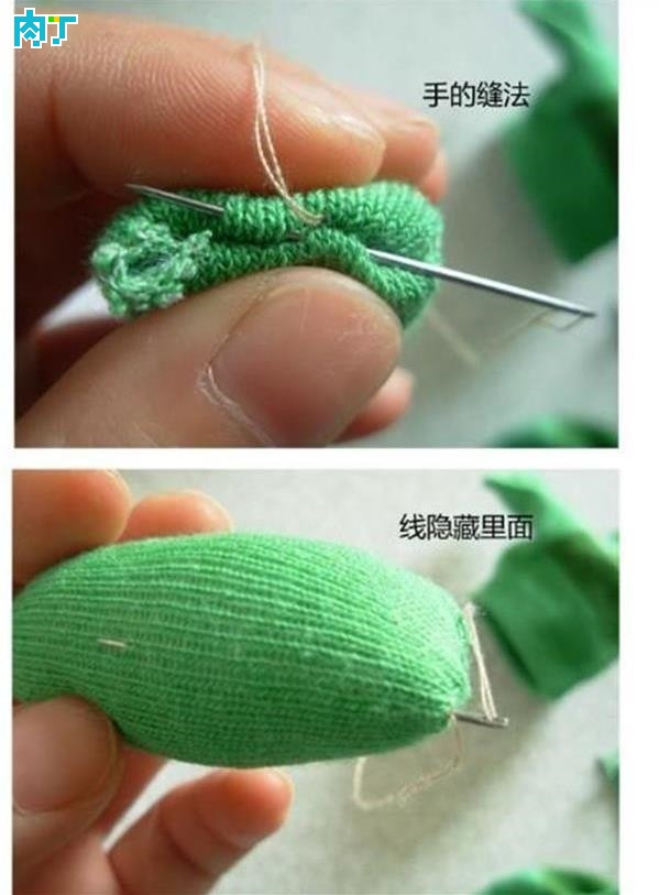 袜子的创意手工改造制作教程 利用袜子创意改造制作成可爱的小青蛙_www.youyix.com