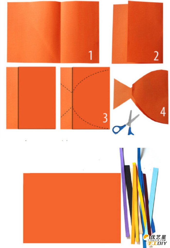 可爱五彩的纸质编织小鱼纸艺手工制作教程图解 适合于小朋友们动手操作的纸艺 _www.youyix.com