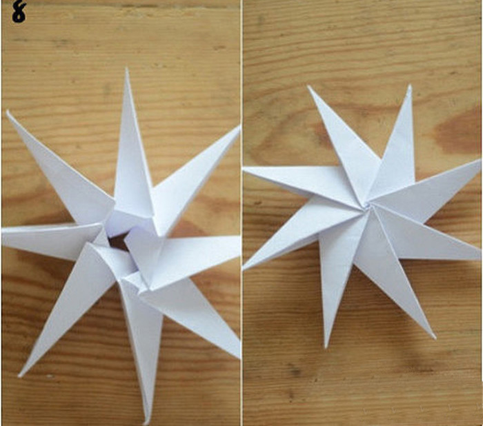 好看的八角星手工折纸教程图解 有点似小海星的八角 清新好看的八角纸艺_www.youyix.com