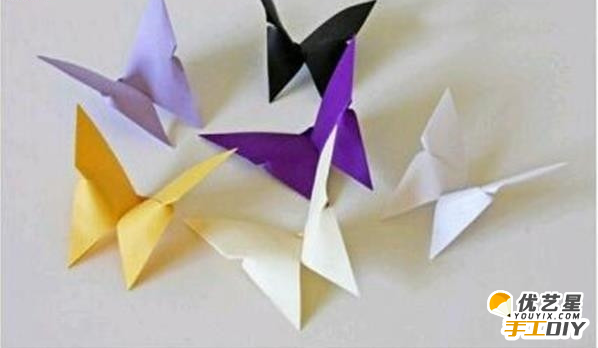 如何手工制作出漂亮精致的蝴蝶 简单的折纸过程得到DIY新颖独特的小蝴蝶_www.youyix.com