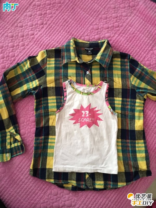 旧衣服创意diy改造成可爱漂亮的儿童衣服制作教程 如何用旧衣服改造制作成宝宝衣服_www.youyix.com