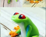 形象逼真的青蛙软陶粘土手工制作教程图解 可爱中带有一点儿清新 活灵活现的