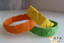 唯美的手环手镯手链折纸方法教程图解 用纸也可以创造出生活的精美物品