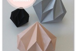 清新唯美的钻石折纸手工制作教程图解 时尚气派的钻石 充满霸气气息的钻石折纸