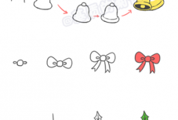 圣诞节精美的小装饰相关图案的简单绘画教程