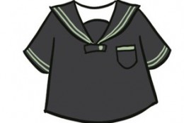 日本女生校服上衣卡通画画法 日系校服简笔画教程