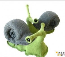 可爱的小蜗牛和小松鼠的布偶手工图纸制