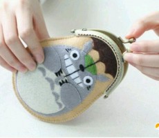 可爱龙猫造型的零钱小包的手工制作教程