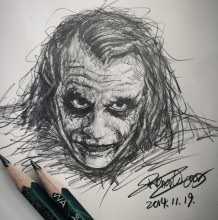经典反派蝙蝠侠小丑手绘教程合辑图片 小丑的简笔画/彩铅/水彩