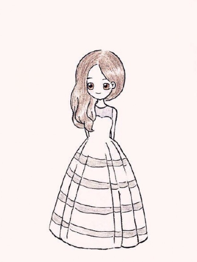 婚纱简笔画