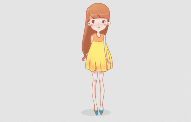 6个不同发型和服饰气质搭配的女生卡通画图片女孩漫画素材2