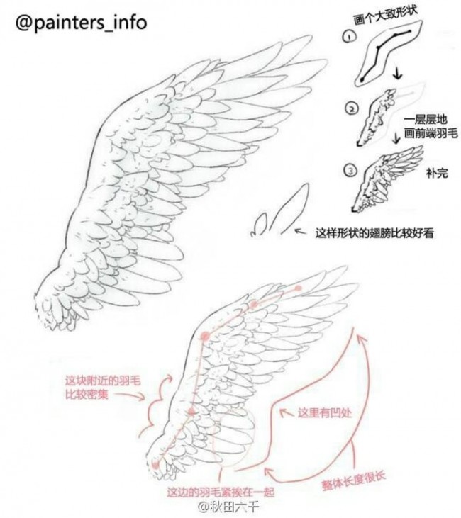 天使的翅膀绘画教程 技巧讲解