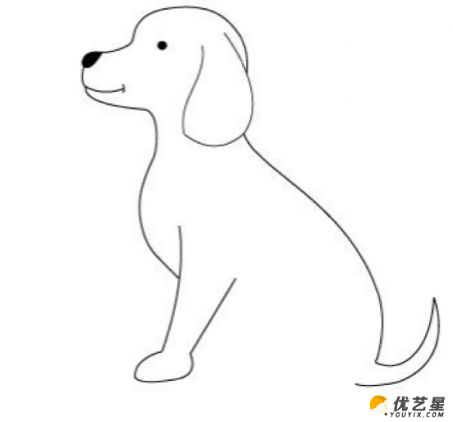 一只可爱的小狗怎么画?小狗的简笔画 可爱的小狗的手绘画教程