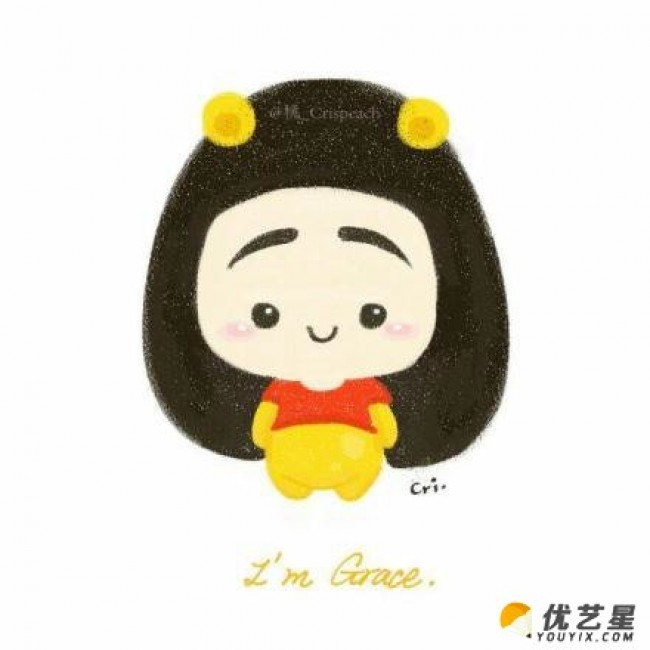 爸爸去哪儿中的可爱grace姐姐插画 萌萌哒的绵软小公主 胖乎乎的小脸