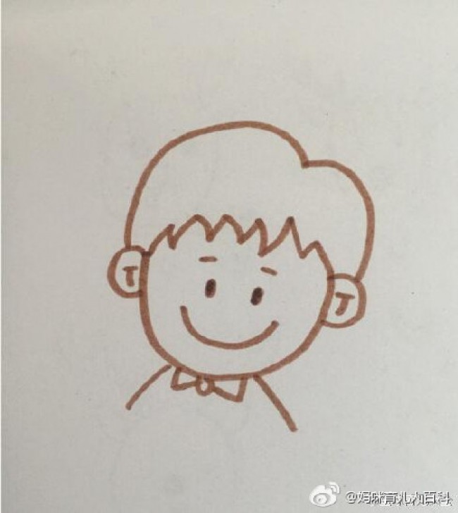 小男孩简笔画步骤图卡通小男孩简笔画怎么画小男孩的卡通画画法