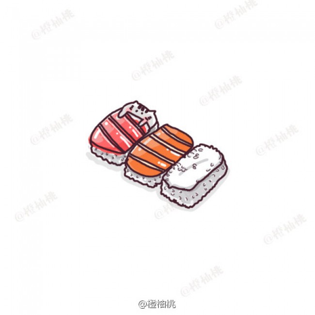 寿司简笔画图片 寿司卡通简笔画 寿司图片卡通 寿司简笔画教程画法