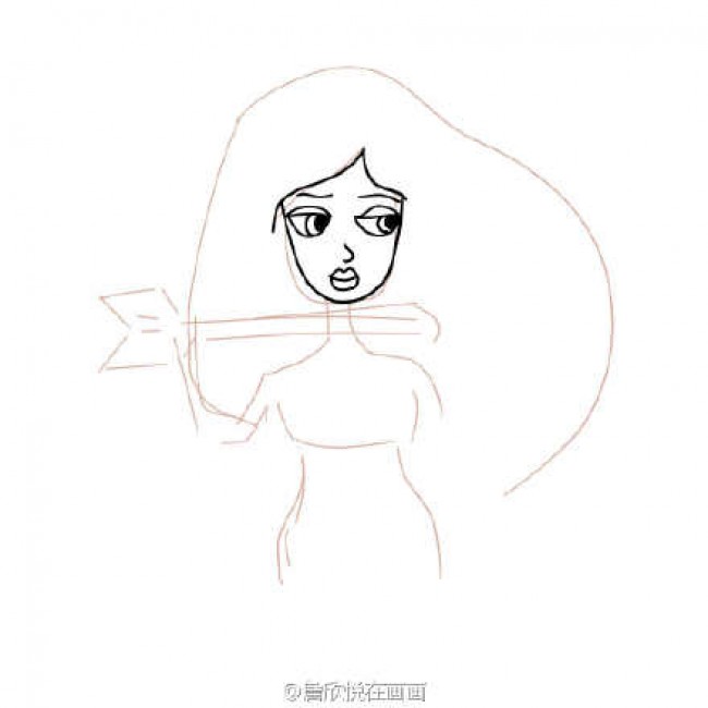 星座女神漫画教程图片代表射手座星座女生的简笔画教程图片