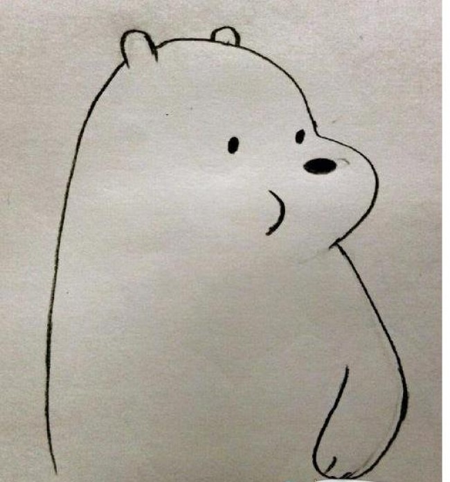 可爱的北极熊简笔画怎么画北极熊的简笔画画法北极熊简笔画教程图片