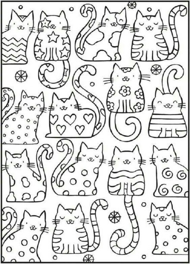 快乐小猫咪q版卡通画画法 猫咪手绘教程 猫咪简笔画儿童画