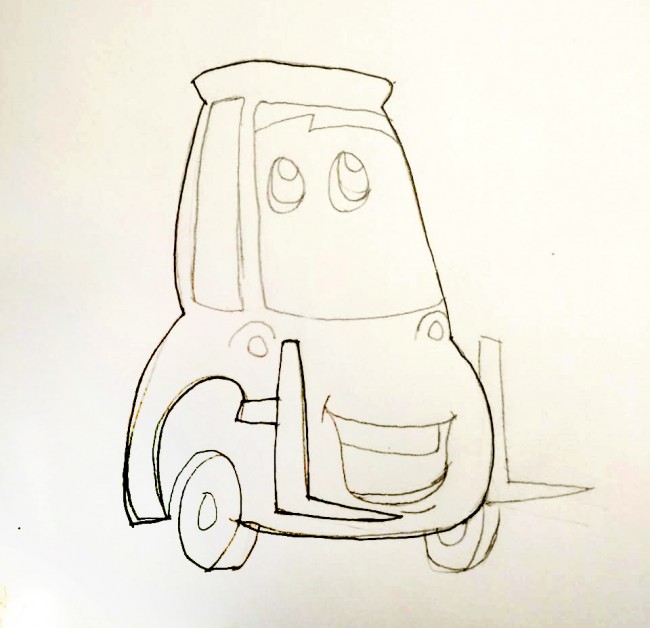 赛车总动员 奇诺简笔画教程 赛车总动员动画人物简笔画图片
