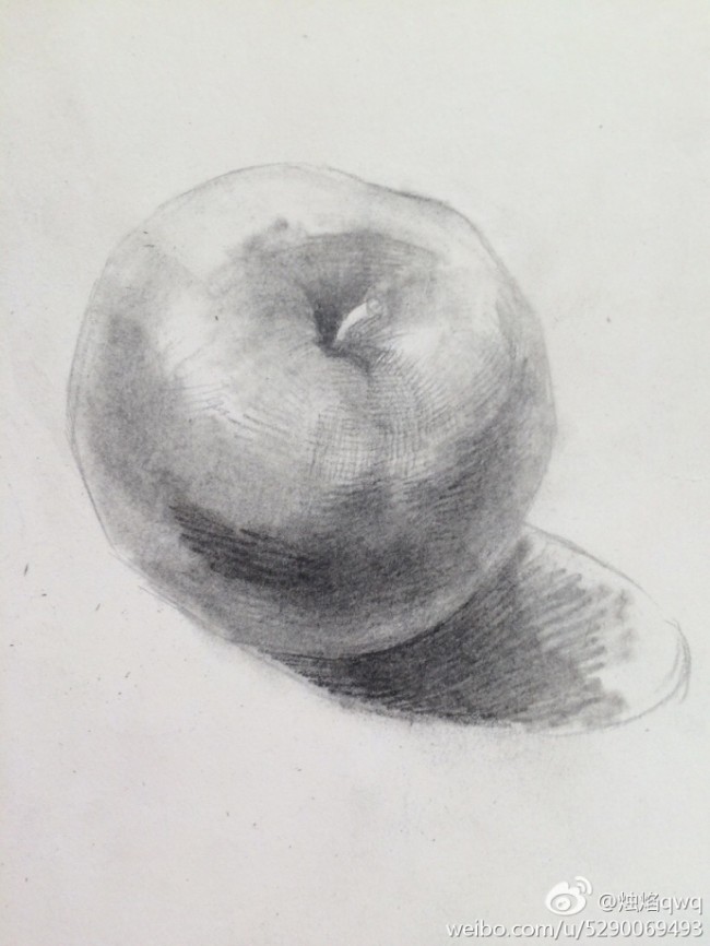 苹果的素描画手绘教程图片苹果素描画怎么画苹果素描的画法