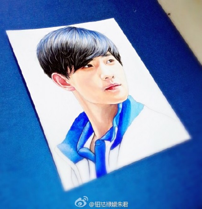 明星杨洋水彩画图片 杨洋水彩手绘教程 杨洋水彩怎么画 杨洋的水彩