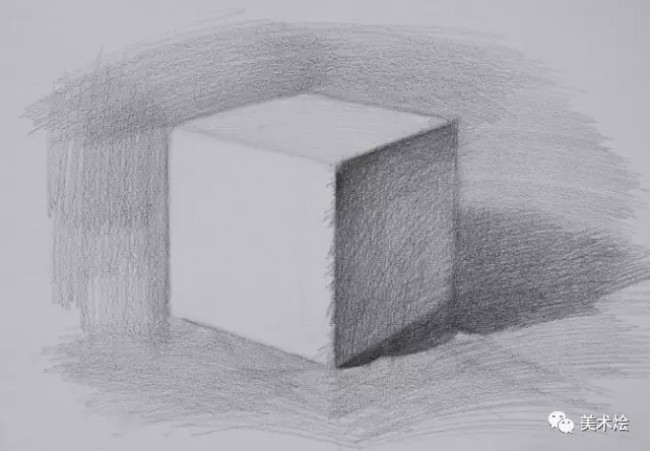 素描基础 正方体素描怎么画 正方体素描的画法 正方体素描手绘教程