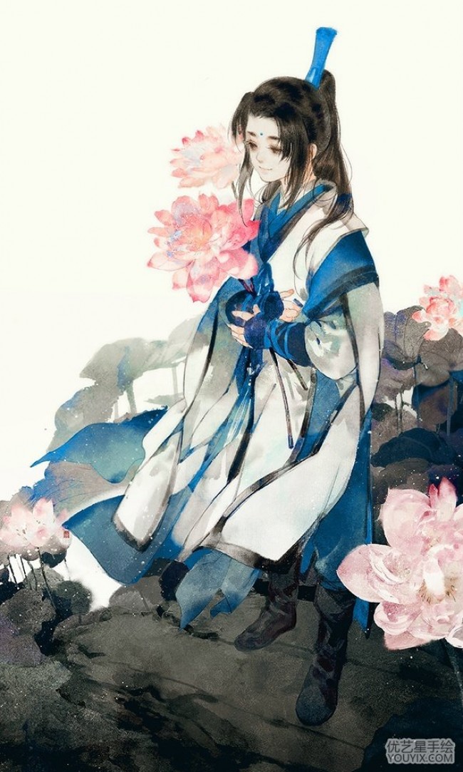 伊吹五月纯美中国古风人物插画作品欣赏唯美古风武侠风人物插画图片