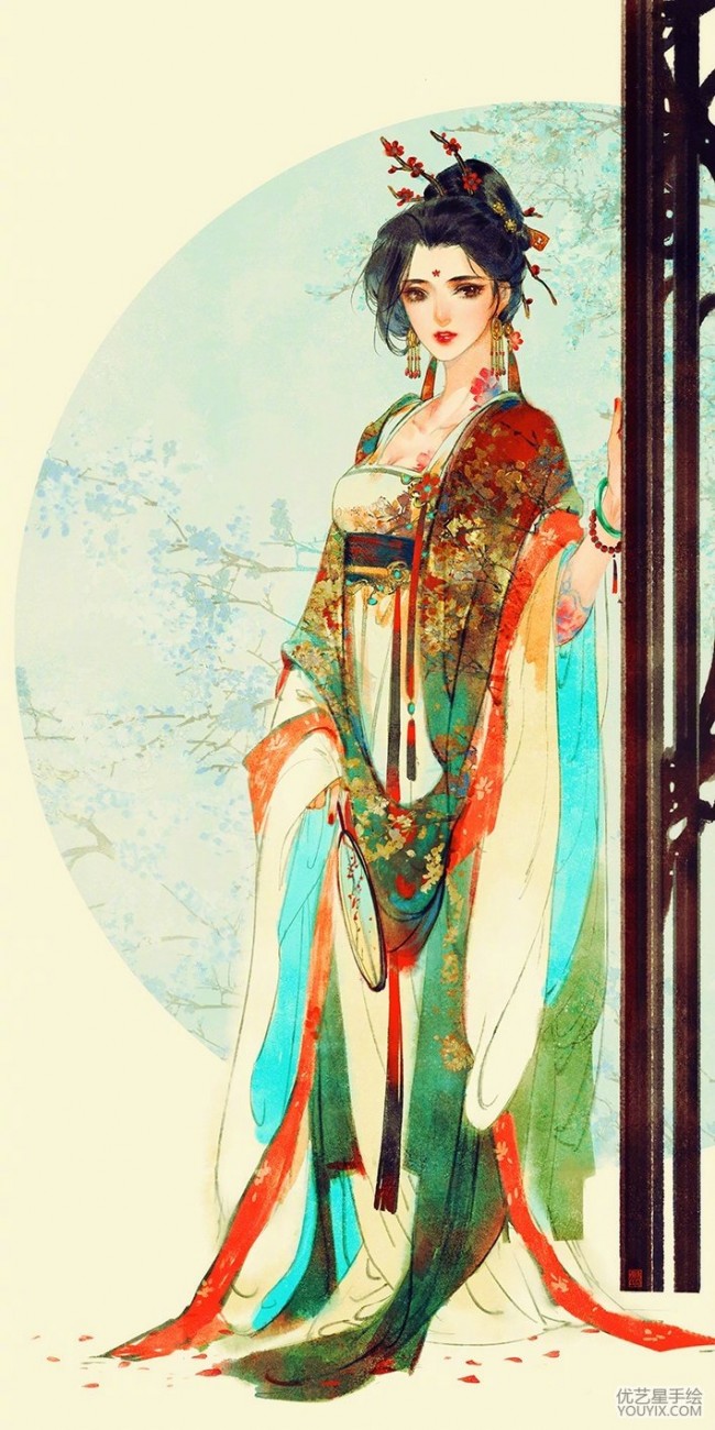 伊吹五月纯美中国古风人物插画作品欣赏唯美古风武侠风人物插画图片