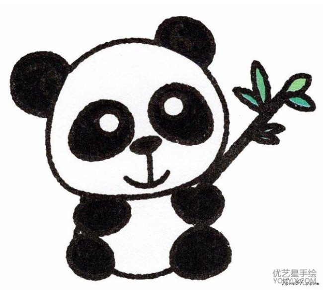 多款可爱大熊猫简笔画参考图片与教程教你画大熊猫的儿童画图片与教程