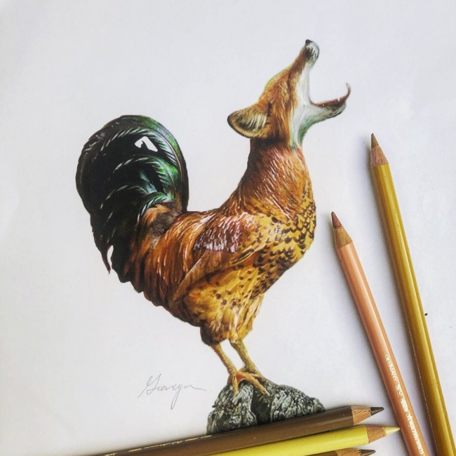 创意彩铅画 这些彩铅手绘写实又有趣(2)