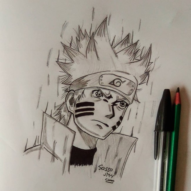 火影忍者动漫手绘素材圆珠笔画3