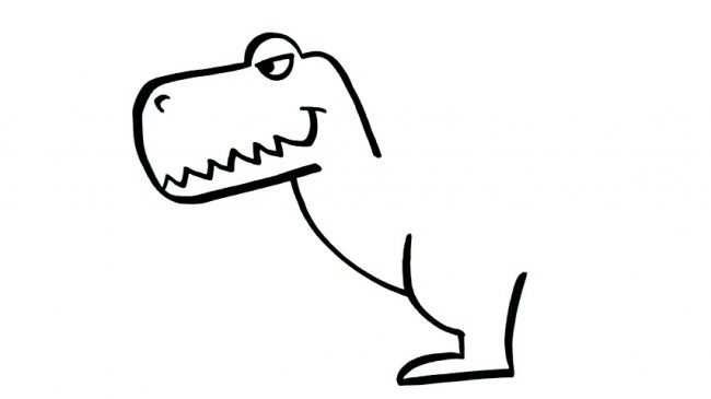 恐龙怎么画 恐龙简笔画画法 儿童画恐龙教程图片