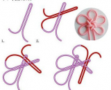 六耳团锦结怎么编织教程 六角花瓣形状中国结编织方法