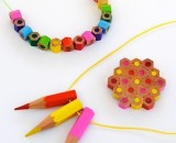 彩色铅笔制作精美项链的趣味小手工 时尚饰品创意手工diy