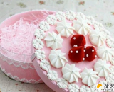 精美可爱的蛋糕形状自制手工饰品盒    漂亮的粉色手工自制饰品小盒子