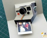 文艺风的立体照相机的手工制作贺卡   超强立体感的相机卡片制作教程